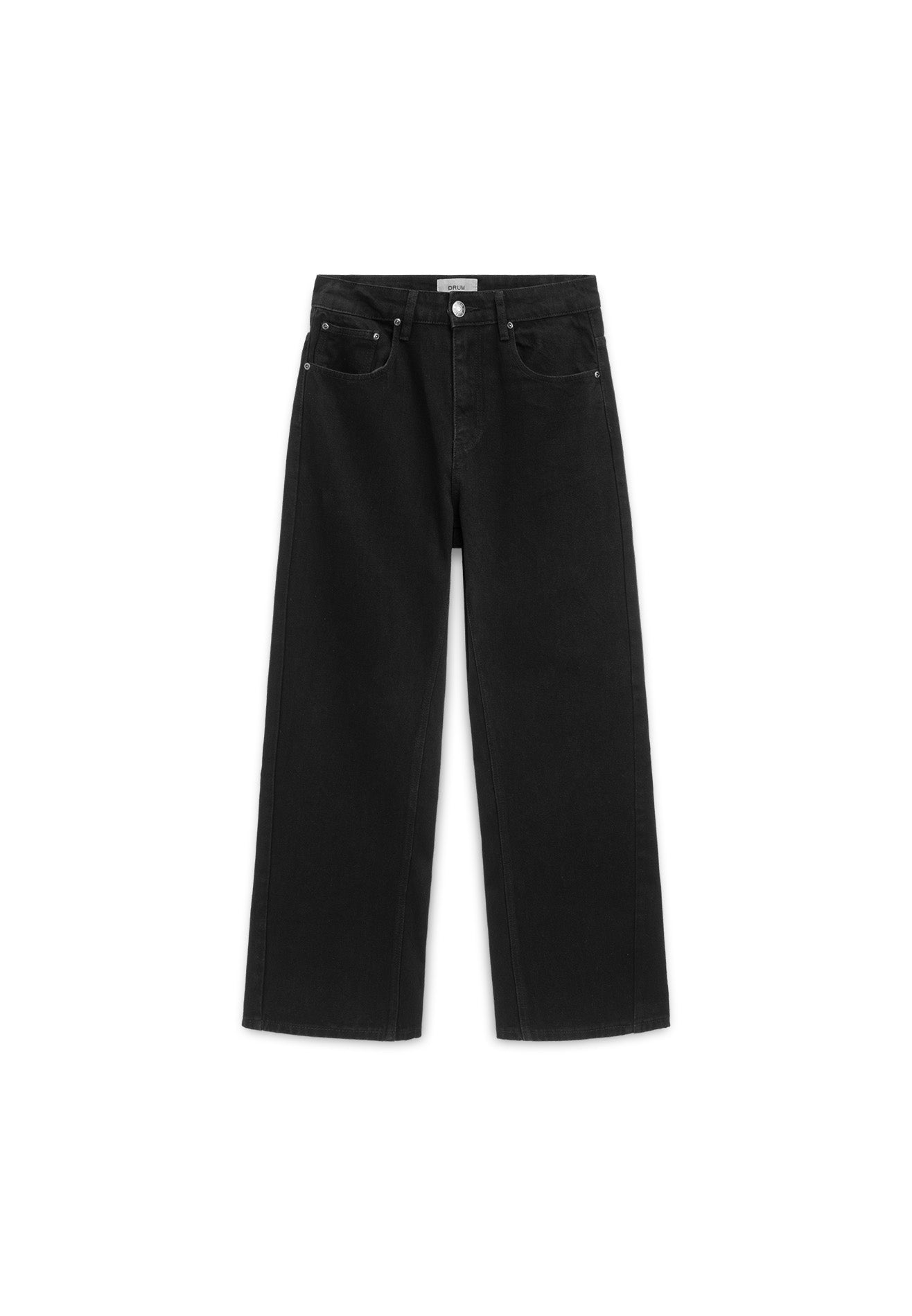DRUM S. Classic Washed Baggy Jeans- Black